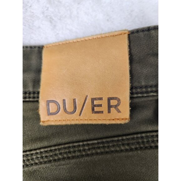 DU/ER Pants Men 31x32 Brown/Green N2X Slim Fit Tapered Stretch Chino Nature DUER - Picture 12 of 16